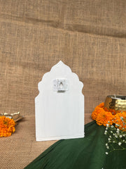 Handcrafted Lippanart Wall Hanging Jharokha Candle / Small Idol Holder Size - 7x4 Inch